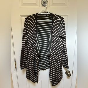 Olive green striped cardigan. Gently worn. Size S/M